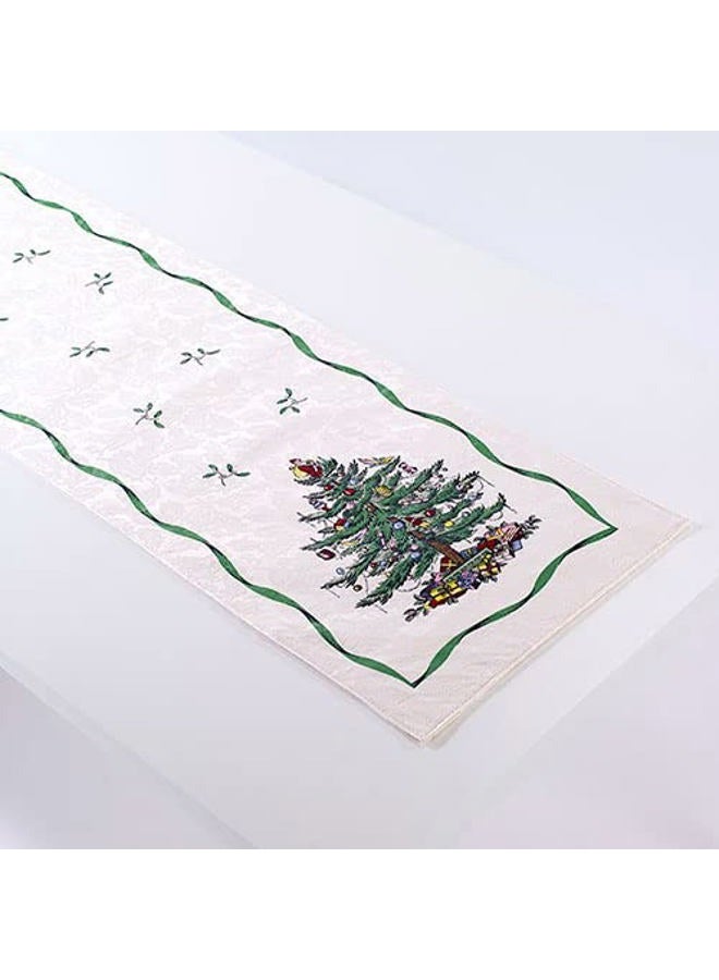 Spode Table Runner, Holiday Kitchen Accessories, Holiday Home Decor (Spode Christmas Tree Collection, 14" x 72") - Image 2