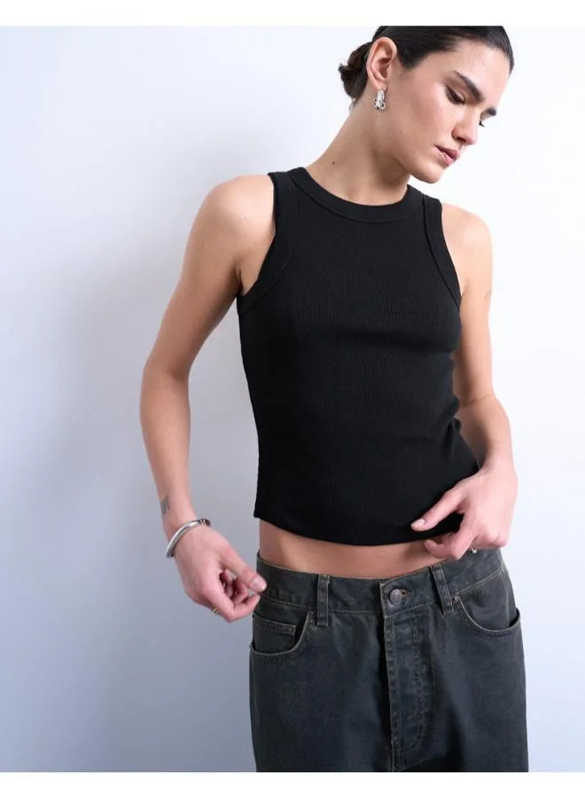 توب شوب سترة بدون أكمام كاجوال