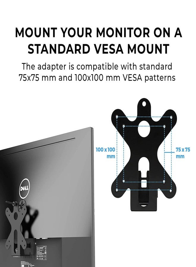 HumanCentric VESA Mount Adapter Compatible with Dell Monitors SE2416HX, SE2717HX, SE2717HR, SE2717H, S2216M, S2216H, SE2716H, SE2216H, SE2417HG SE2416H S2216H and More, 75x75 and 100x100mm Patterns - Image 2
