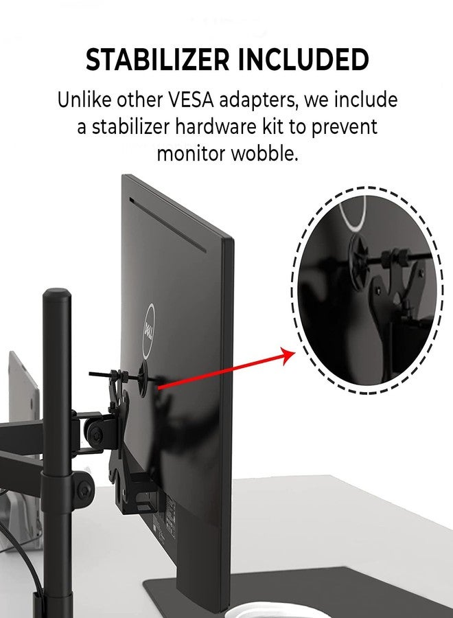 HumanCentric VESA Mount Adapter Compatible with Dell Monitors SE2416HX, SE2717HX, SE2717HR, SE2717H, S2216M, S2216H, SE2716H, SE2216H, SE2417HG SE2416H S2216H and More, 75x75 and 100x100mm Patterns - Image 4