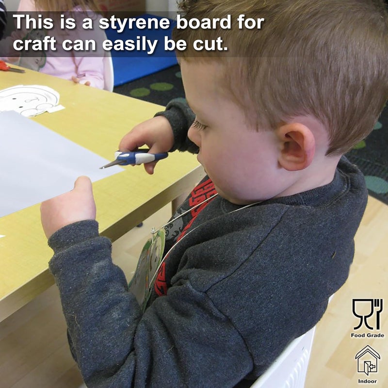 MEGA FORMAT White Polystyrene Flexible Plastic Board Sheet 6" x 12" (.020 Thick) Styrene Sheet, Ideal for Modeling Projects, Displays, Plastic Sheets for Crafts, Styrene Sheets Durable Plastic Sheet (5-Pack) - Image 5
