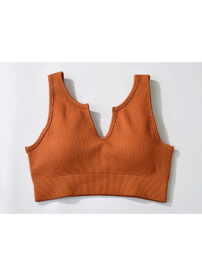 KAWN.YOGA Womens U Back Sports Bra - Padded Low Impact Workout Yoga Bra with Removable Built in Bra