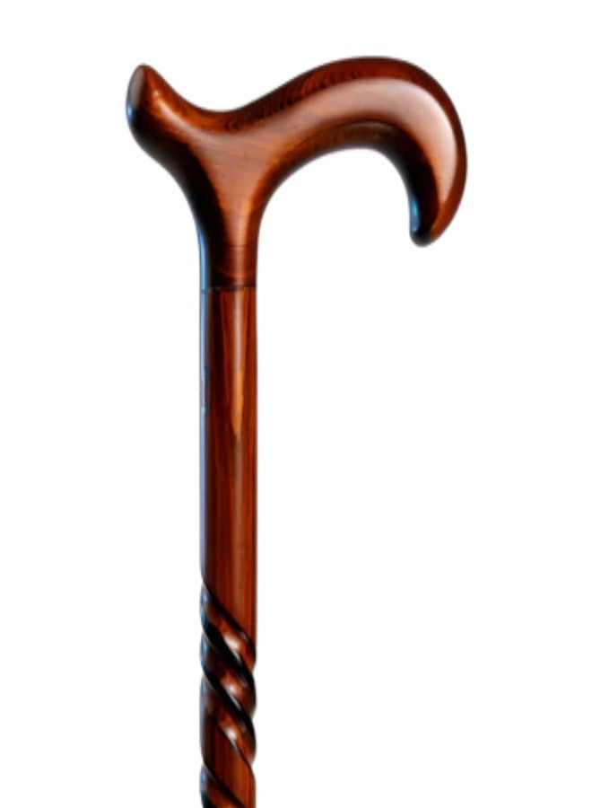 WC Wood Walking Canes - Triple Twist Derby - 36" Long - Premium Wood - Image 1