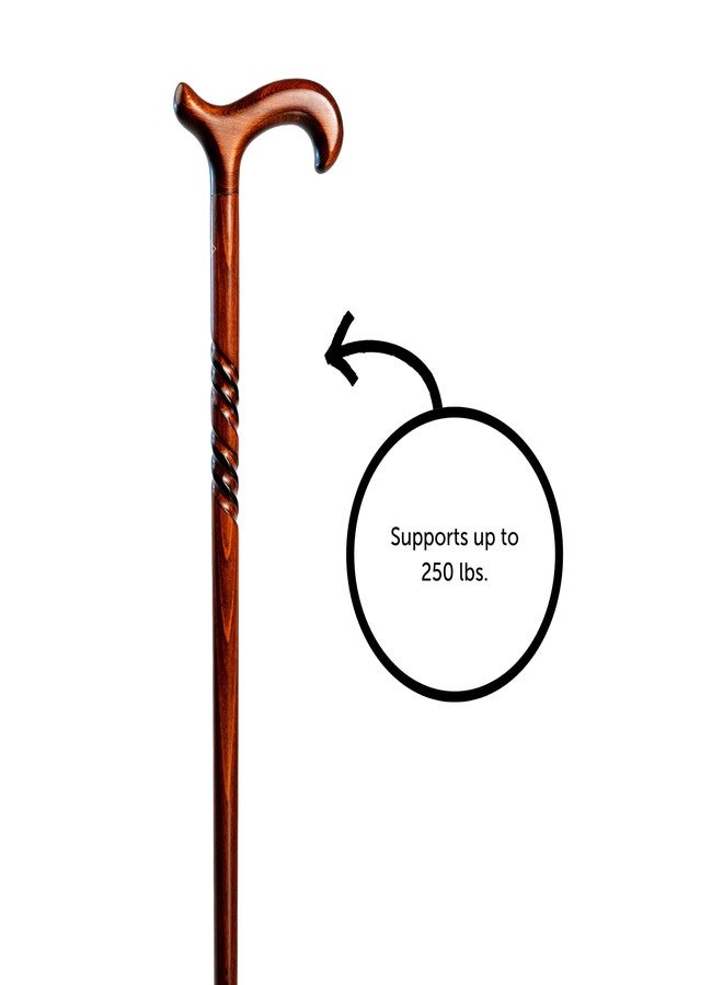 WC Wood Walking Canes - Triple Twist Derby - 36" Long - Premium Wood - Image 5