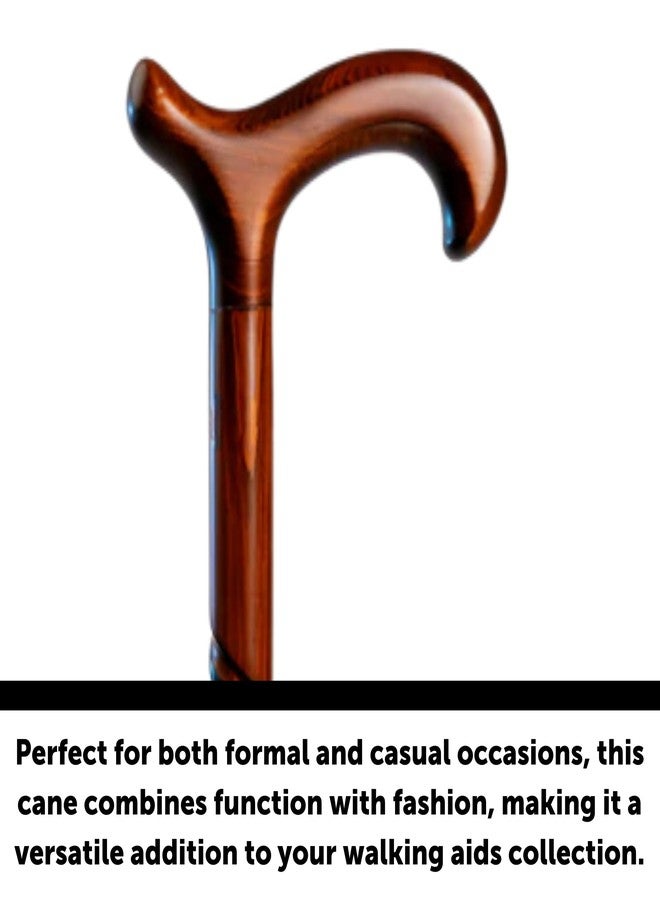 WC Wood Walking Canes - Triple Twist Derby - 36" Long - Premium Wood - Image 2