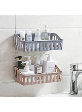 wolpin Plastic Rectangular Multipurpose Wall Shelves Shelf Self-Adhesive Sticker Hooks Wall Holder Bathroom Storage Rack Box Strong Shower Rack Shelf - Multicolor (2 Pieces) - pzsku/Z864CC7B2D35DB066201DZ/45/_/1742298878/56e2649e-1d60-47d5-9048-f5061e38e5f2