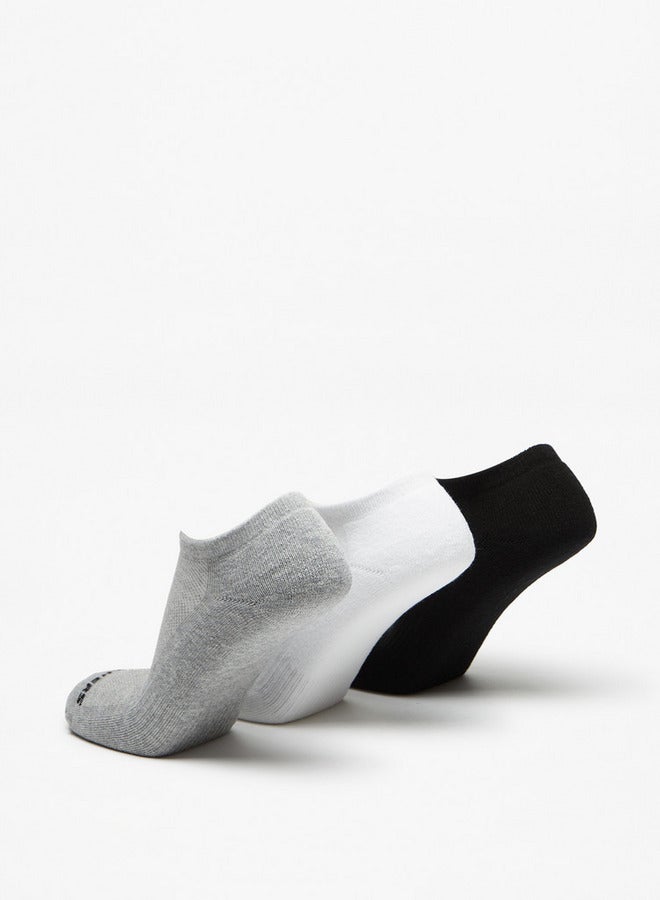 SKECHERS Logo Print Ankle Length Sports Socks - Set of 3 - Image 3