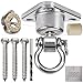GW Gwongvvei Silent Bearing Swing Hanger Heavy Duty SUS Rust Proof 1500LB Capacity 360 Degree Rotation Playground Porch Yoga Sandbag Gym 3 Wooden Screws - Image 2