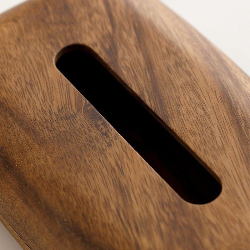 Wooden Tissue Box: 22 X 14 X 6 Cm Walnut Coffee - Dual-Functional Tissue Holder Napkin Dispenser for Bedroom Dining Room Home Decor - Image 5