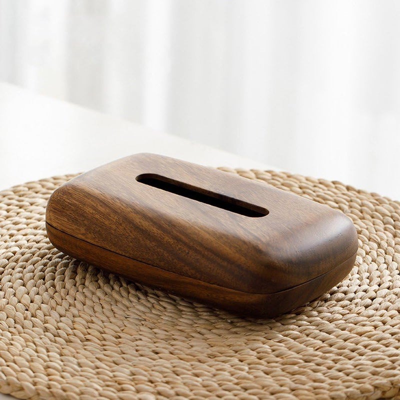 Wooden Tissue Box: 22 X 14 X 6 Cm Walnut Coffee - Dual-Functional Tissue Holder Napkin Dispenser for Bedroom Dining Room Home Decor - Image 2