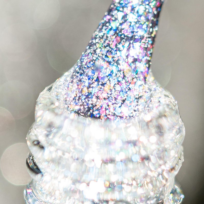 BURANO Holographic Gel Polish, Reflective Glitter Gel Polish 7.3ml UV LED White Silver Glitter Gel Nail Polish for Home DIY, Diamond Gel Nail Polish Curing Required (YH11) - Image 1