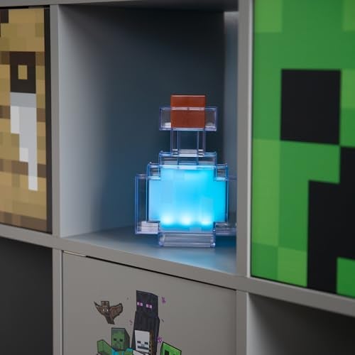 Phoenix Minecraft: LED Night Lamp - Potion - 7" Night Light w/ 8 Color Modes, Shake for Color Change, Illuminate Up to 6hrs, USB, Game Themed Decor, Licensed - Image 4