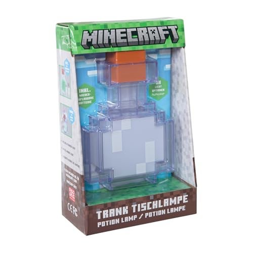 Phoenix Minecraft: LED Night Lamp - Potion - 7" Night Light w/ 8 Color Modes, Shake for Color Change, Illuminate Up to 6hrs, USB, Game Themed Decor, Licensed - Image 1
