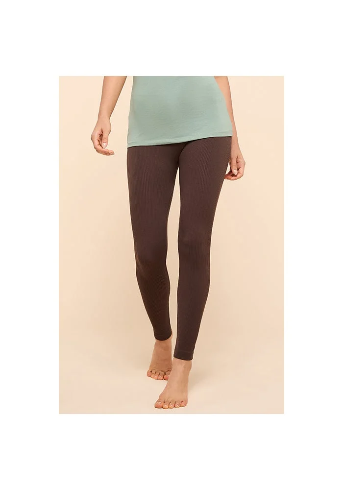 R&b Ribbed Leggings With Elastic Waist