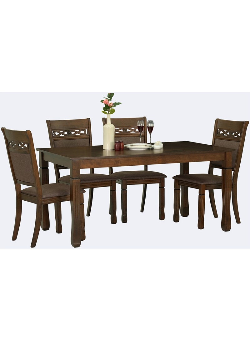 ROYALOAK Johor Wooden 6 Seater Dining Table with Veneer Finish (160 x 76.5 x 90cm) - Image 3