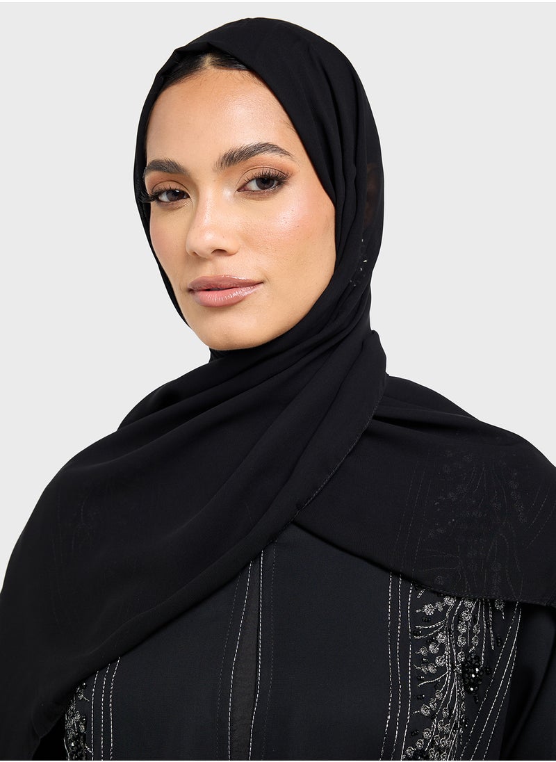 hayas closet Embellished Flared Sleeve Abaya  - Image 4