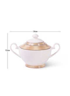 Fissman Sugar Bowl Versailles Microwave and Dishwasher Safe, Sweetener Dispenser For Tea and Coffee, Durable, Storage Tank For Salt, Pepper And Spices, Seasoning Pot For Kitchen 500ml  - Image 3
