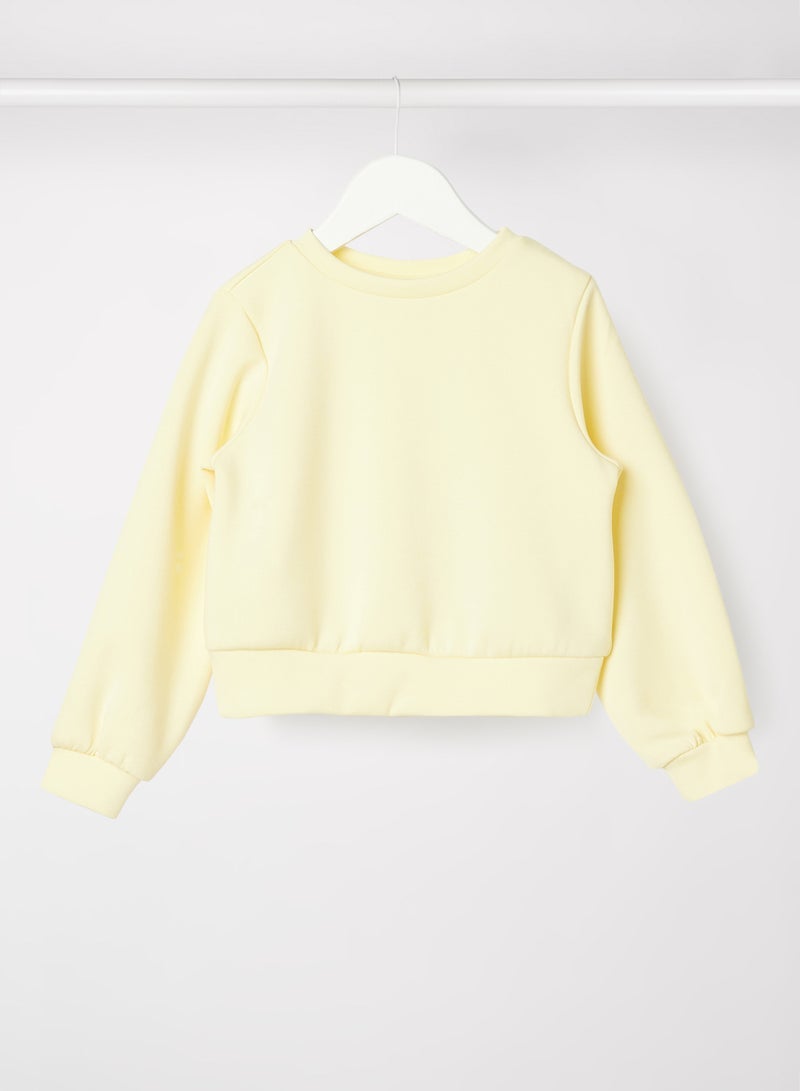 اونلي أطفال مراهقين قميص طويل الأكمام أصفر