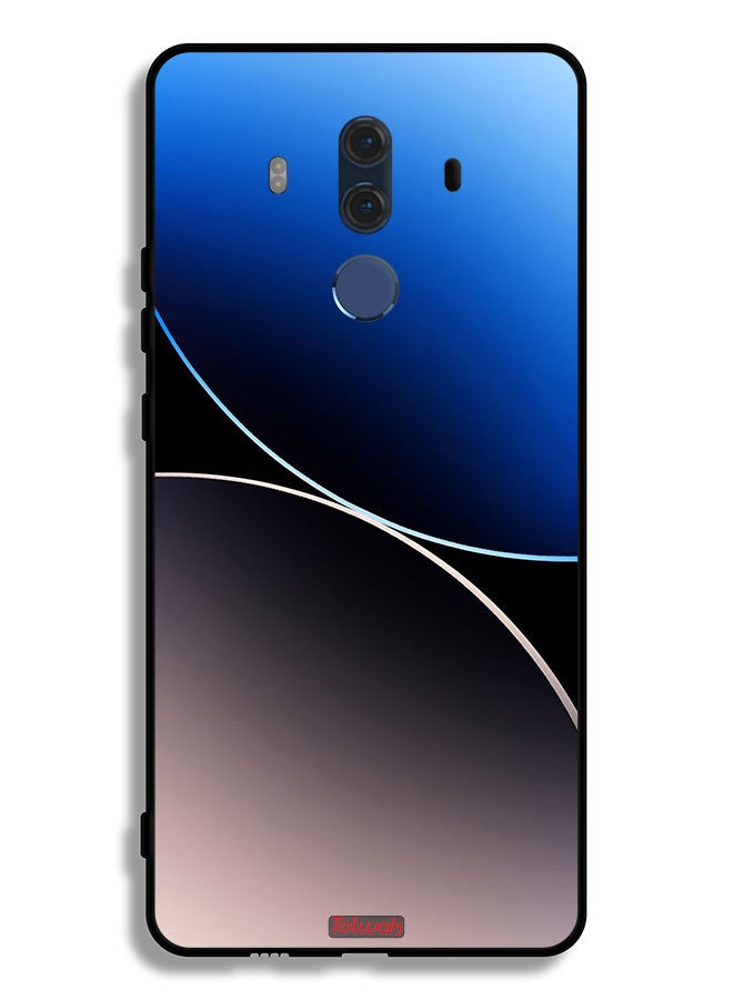 Tolwak Huawei Mate 10 Pro Protective Case Cover Curve Lines Pattern - Image 2