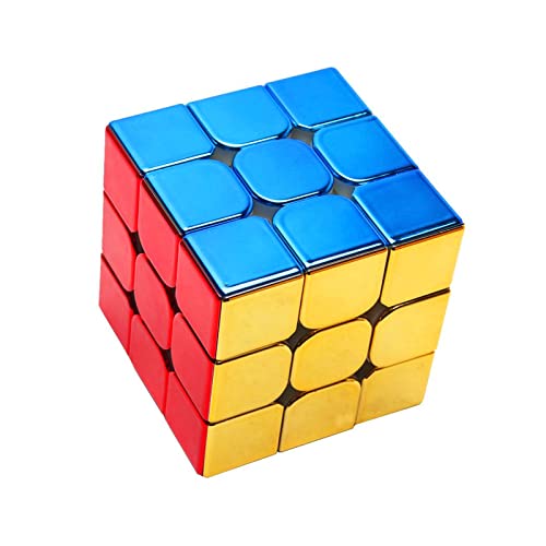 Cuberspeed Cyclone Boys Metallic 3x3 Speed Cube Shiny Cube Mirror Reflective stickerles Puzzle - Image 1
