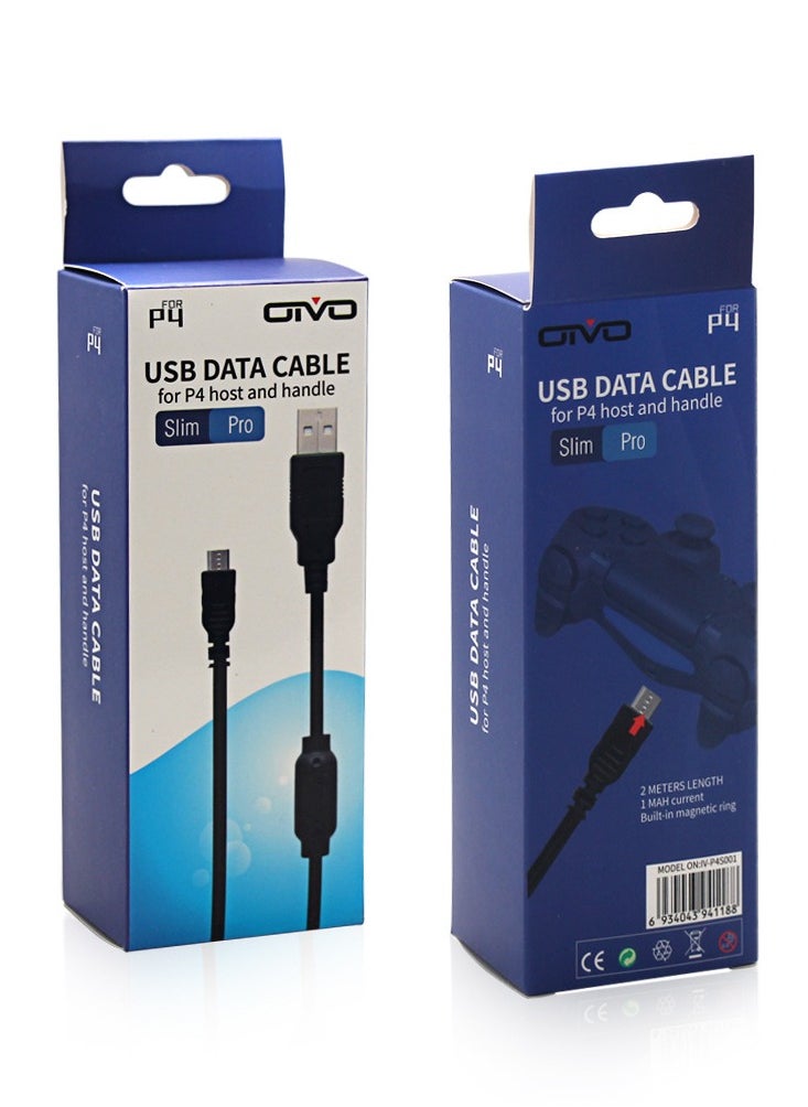6.6 FT PS4 Controller Charger Cable, USB Data Cable for P4 Host and Handle