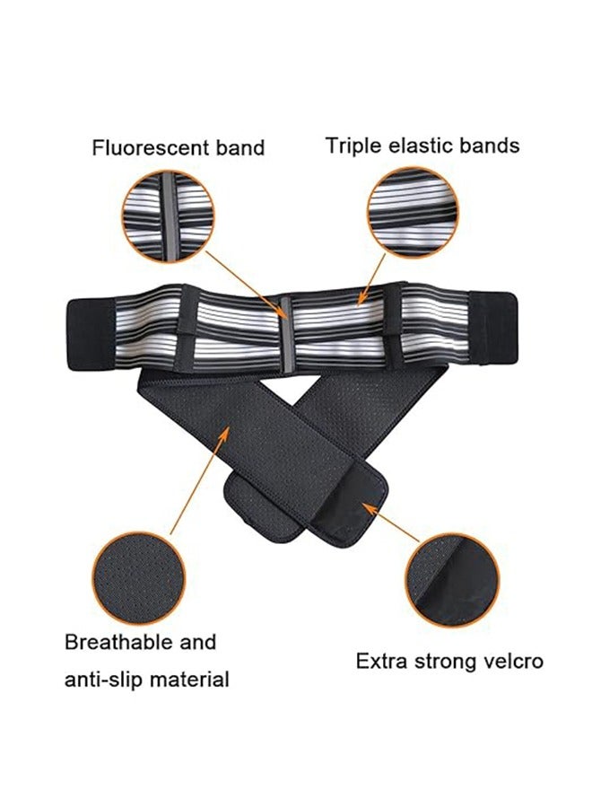 Sacroiliac Joint Hip Belt, Postpartum Waist Belt Hip Lifting Hip Cinching Breathable Belt, Pelvic Forward Tilt Pain Relief Correction Band - Black - Image 2