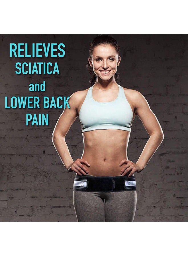 Sacroiliac Joint Hip Belt, Postpartum Waist Belt Hip Lifting Hip Cinching Breathable Belt, Pelvic Forward Tilt Pain Relief Correction Band - Black - Image 5