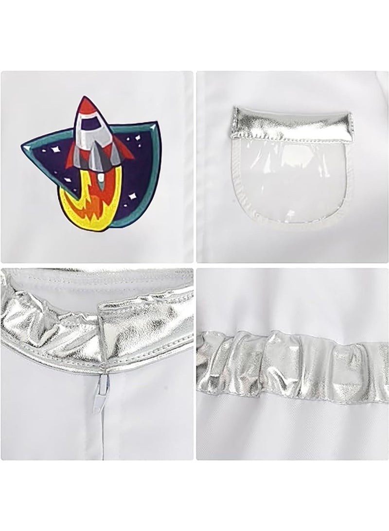 كوفوز زي رائد الفضاء للأطفال ، زي رائد الفضاء ، تتظاهر بلبس لعب الدور 4 أجهزة الكمبيوتر الشخصية مجموعة للأولاد والبنات للأطفال كوسبلاي الأعمار 4-7 - Image 3