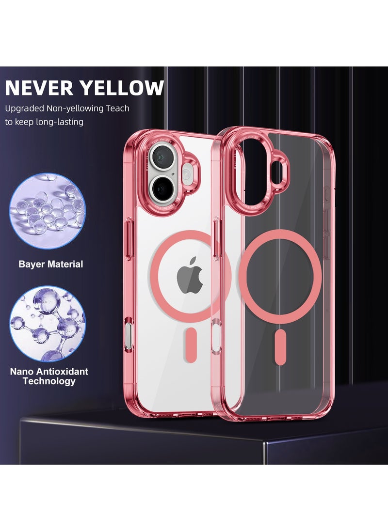 ICARLUS For Apple iPhone 16 Case Compatible with MagSafe TPU+PC Anti-Scratch Cover - Pink  - Image 1