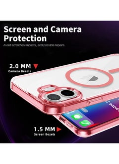 ICARLUS For Apple iPhone 16 Case Compatible with MagSafe TPU+PC Anti-Scratch Cover - Pink  - Image 4