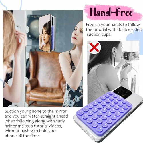 AZXYI Anteel 2 Pack Silicone Suction Cup Phone Case Mount Double Sided, Non Slip Phone Accessories for Cellphone, Hands-Free Strong Grip Silicon Phone Holder for Selfies and Videos (Translucent) - Image 5