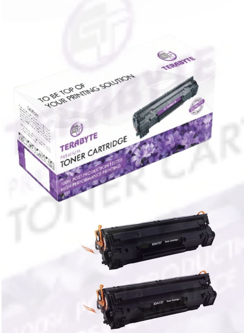 Terabyte خراطيش حبر متوافقة 83A لطابعات LaserJet M127fn M127fw M125a و M225dw - CF283A (عبوة من 2) - Image 2