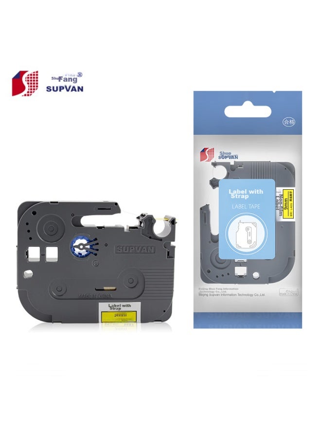 Shuofang Label Maker Ribbon, Label Tape, Label Paper, 9mm Yellow Background With Black Text, No Film Label Tape, L-a621 Label Paper, Self-adhesive Sticker, Suitable For Label Maker Lp5125/c/e - Image 2