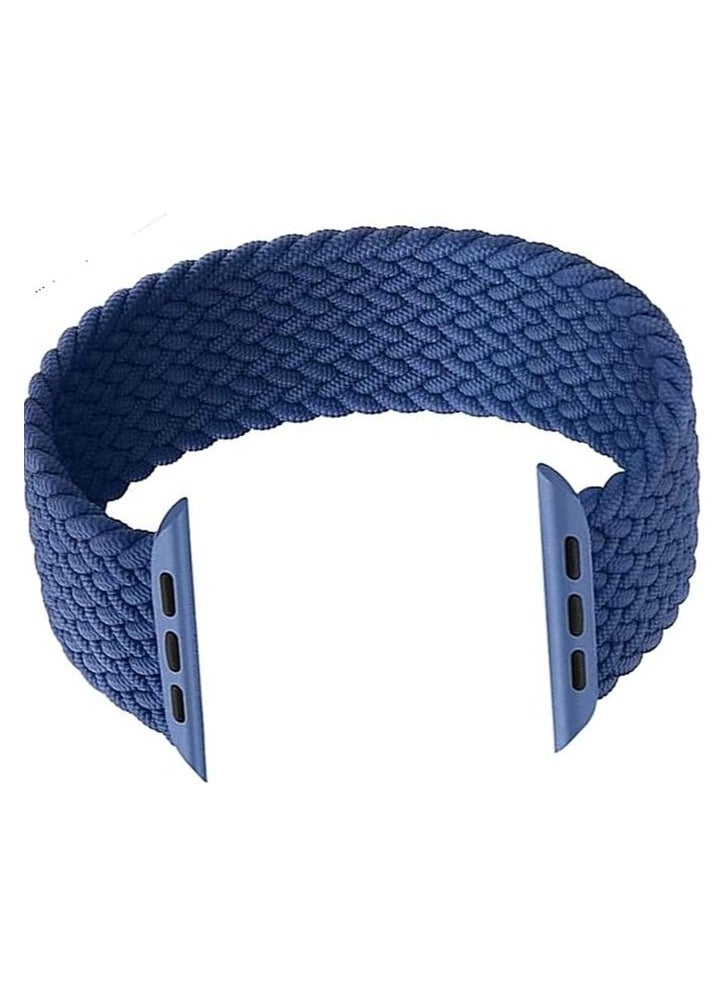 Braided Solo Loop Stretchy Strap Compatible With Apple Watch Band SE 38/40/41mm iWatch Series 7/6/5/4/3/2/1 Blue