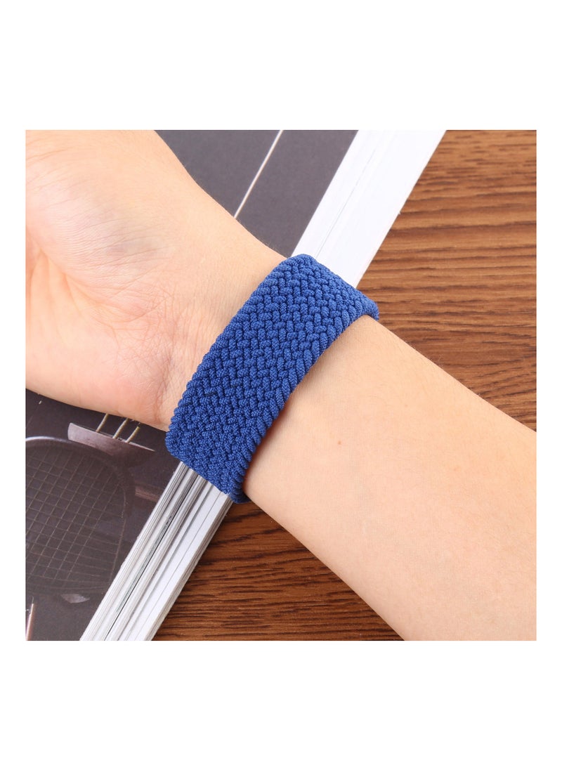 Braided Solo Loop Stretchy Strap Compatible With Apple Watch Band SE 38/40/41mm iWatch Series 7/6/5/4/3/2/1 Blue