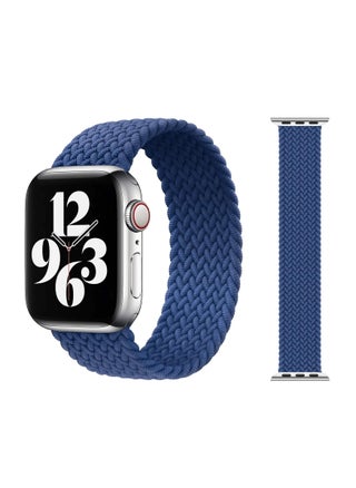 Braided Solo Loop Stretchy Strap Compatible With Apple Watch Band SE 38/40/41mm iWatch Series 7/6/5/4/3/2/1 Blue - pzsku/Z864D98513C5D0885F982Z/45/_/1706998545/664e880f-953f-4e3b-865a-4f974f69e879
