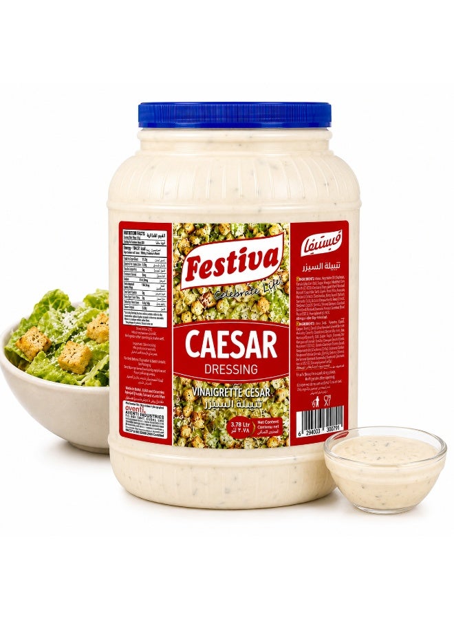 Festiva Caesar Dressing 3.78L - Creamy Salad Dressing and Sandwich Spread for Burgers, Wraps and Snacks - Dip and Dressing Sauce - Image 1