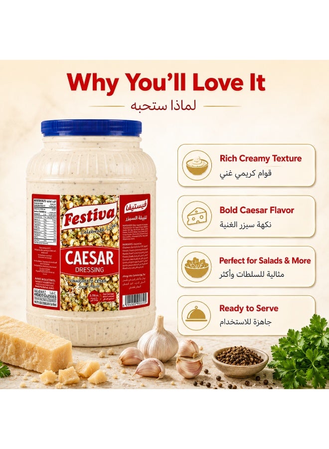 Festiva Caesar Dressing 3.78L - Creamy Salad Dressing and Sandwich Spread for Burgers, Wraps and Snacks - Dip and Dressing Sauce - Image 4