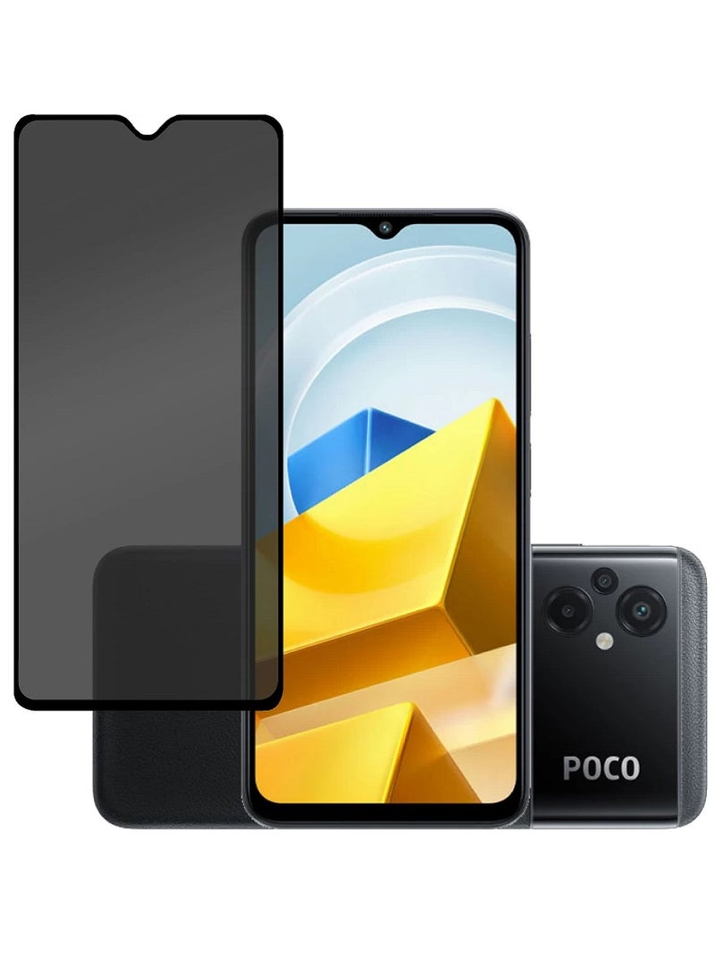 Super Tempered Glass Screen Protector Anti-Spy Privacy Designed For Xiaomi Poco M5 Full Screen Coverage And Bubble Free - Image 1