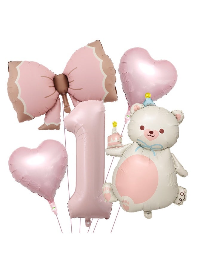 Party First birthday party decorations, foil balloon set, used for decorating birthday parties and various holiday parties - Image 1