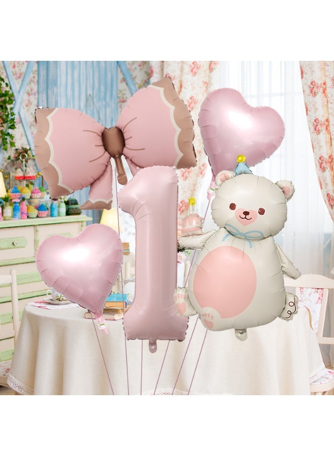 Party First birthday party decorations, foil balloon set, used for decorating birthday parties and various holiday parties - Image 2
