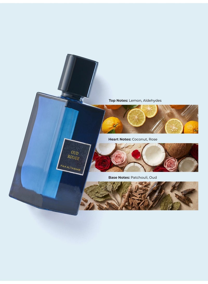 MAA ALTHAHAB Oud Rouge EDP | Long-Lasting & Intense Oud-Fragrance | 75 ML | For Men & Women Who Love Bold & Sensual Scents - Image 3