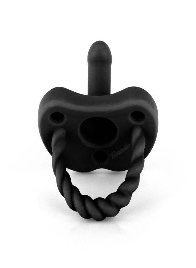 Sweetie Silicone Pacifiers for Newborn Pacifier Soother Baby Silicone Baby Pacifier Soft Silicon Certified BPA Free Set of 2 (Black) - Image 5