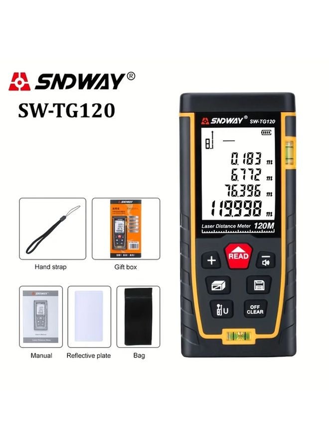 SNDWAY 120M 394Ft Digital Laser Distance Meter Electronic Ruler Measuring Tool - Image 1