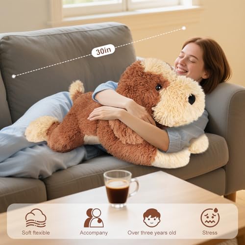 SuzziPals Big Dog Stuffed Animal 30 Jumbo Soft Giant Stuffed Animal Puppy Giant Plush Toys for Stress Relief Sleep Aid Huge Cuddly Golden Retriever Cute Plushies Dog Gifts for Kids Adults - Image 5