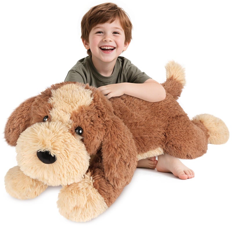 SuzziPals Big Dog Stuffed Animal 30 Jumbo Soft Giant Stuffed Animal Puppy Giant Plush Toys for Stress Relief Sleep Aid Huge Cuddly Golden Retriever Cute Plushies Dog Gifts for Kids Adults - Image 3