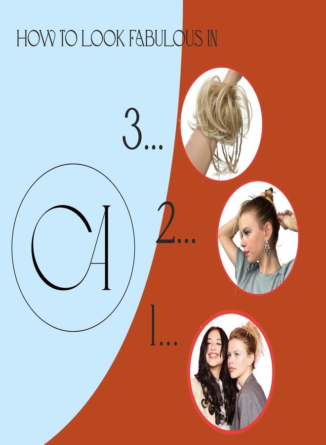 CAISHA Jumbo Scrunchie Braided Updo Wavy Messy Bun Hairpiece Brown Blonde Mix G23D - Image 3