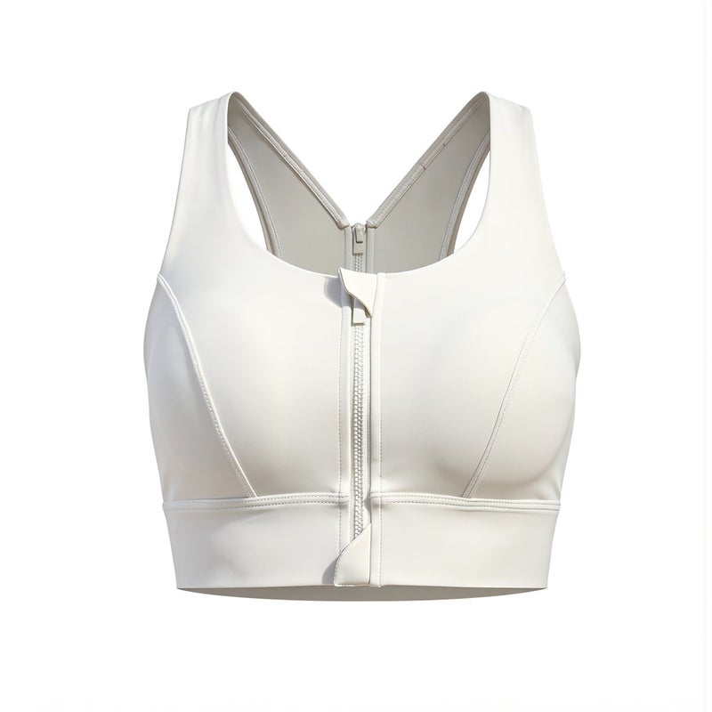 Sports Bra Front Zip No Sticky Sweat No Shifting Pads Easy On Off 3XL Support Bra - Image 2