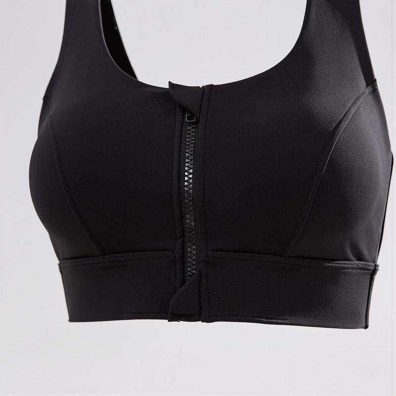 Sports Bra Front Zip No Sticky Sweat No Shifting Pads Easy On Off 3XL Support Bra - Image 4