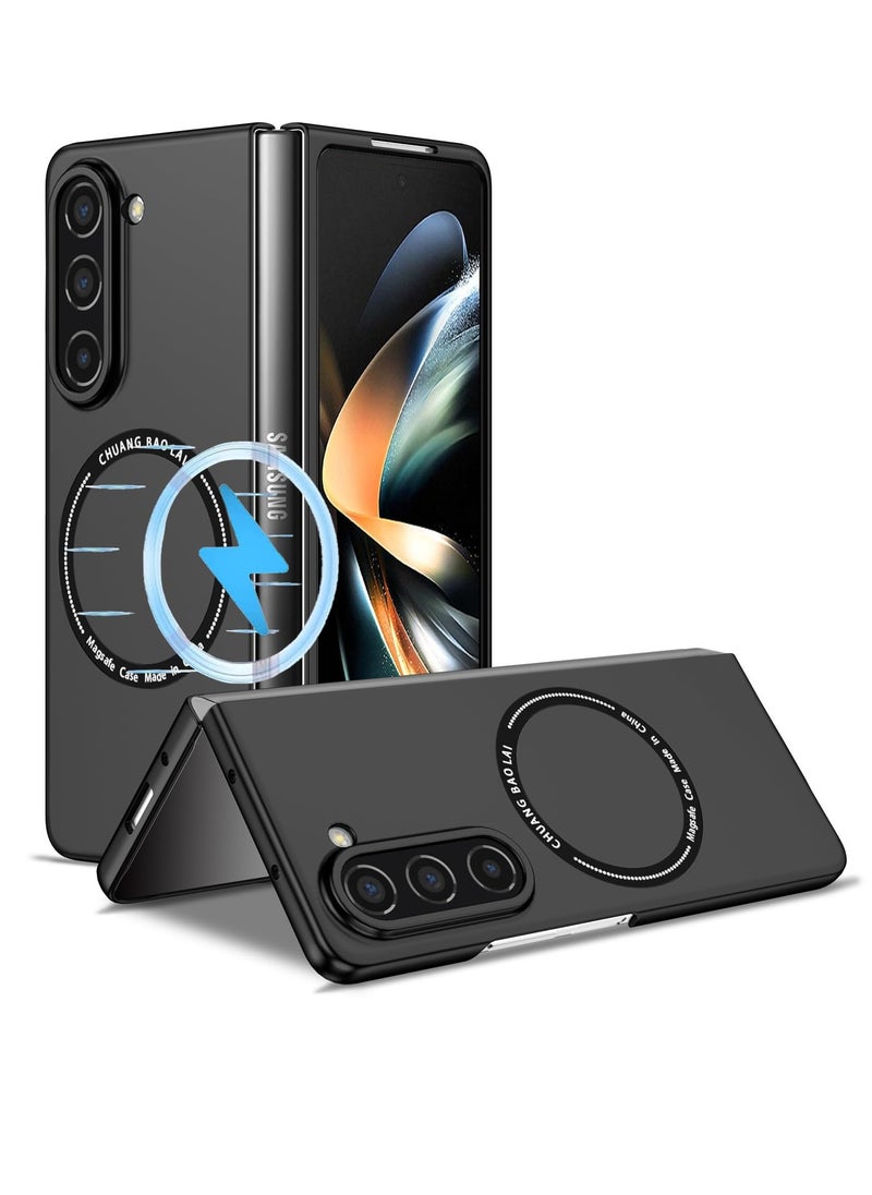 Generic - Rugged Shockproof Case for Samsung Galaxy Z Fold 5 , Compatible with MagSafe Wireless Charger, Ultra Protective Cover for Galaxy Z Fold5 5G in Black - Image 1